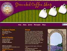 Tablet Screenshot of groundedcoffeeshop.com